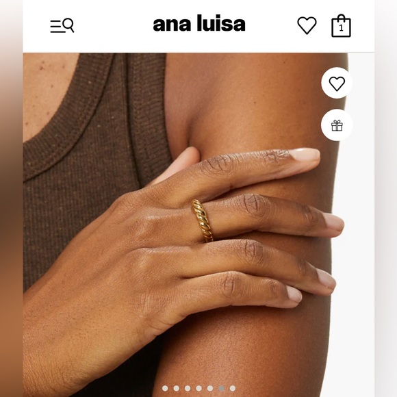 Ana Luisa 14k gold plated rope ring (slim) - Picture 5 of 6